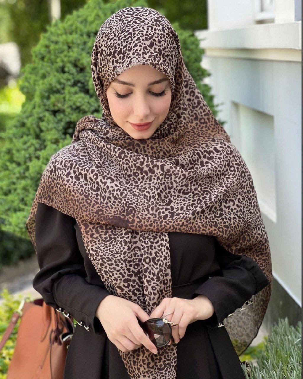 روسری نخی پلنگی