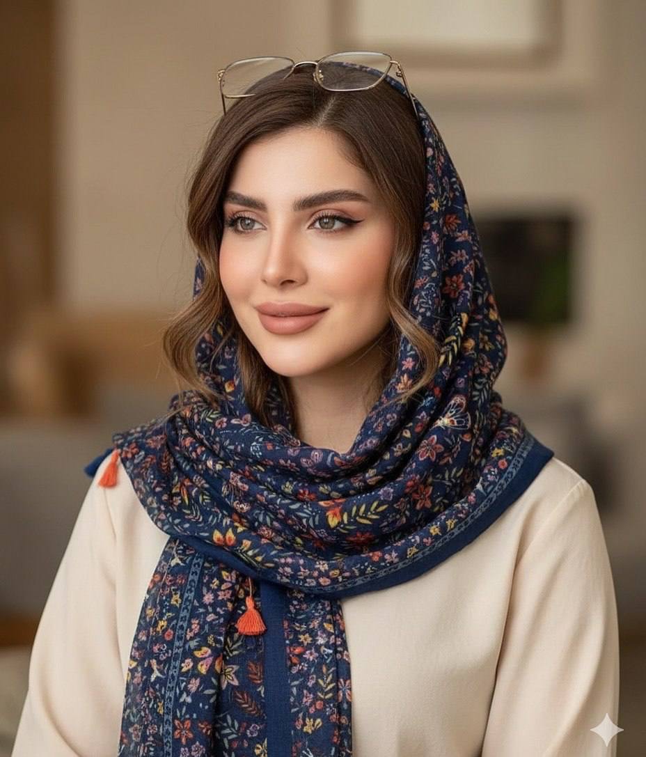 شال نخی تی آر اف trf گلدار کالکشن تابستان
