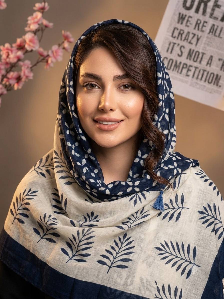 شال نخی تی آر اف trf گلدار کالکشن تابستان