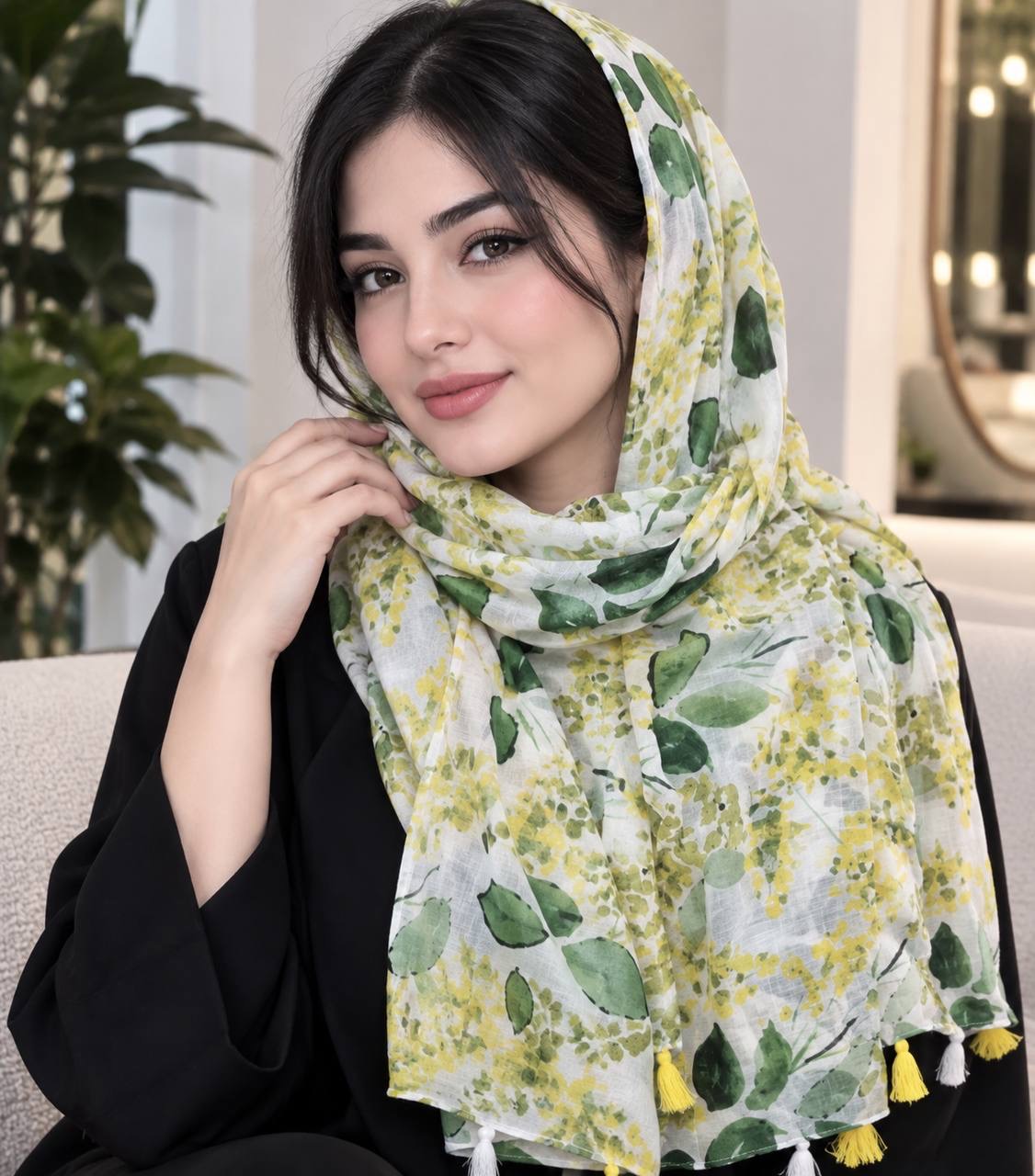 شال نخی تی آر اف trf گلدار کالکشن تابستان