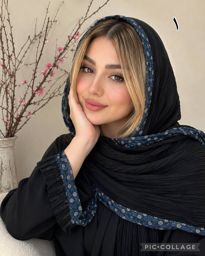 شال مشکی برشکا نخی