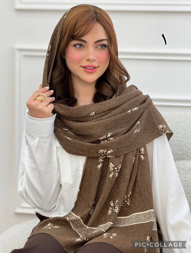 شال برشکا نخی لمه دار