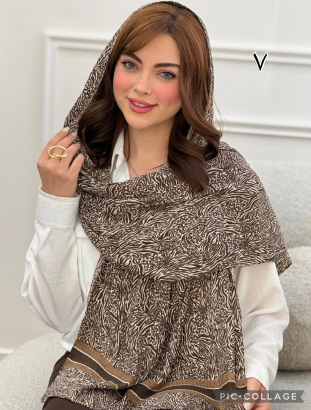 شال برشکا نخی لمه دار