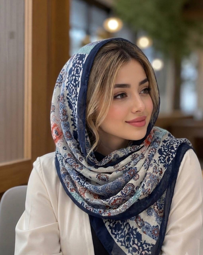 شال نخی تی آر اف trf گلدار کالکشن تابستان
