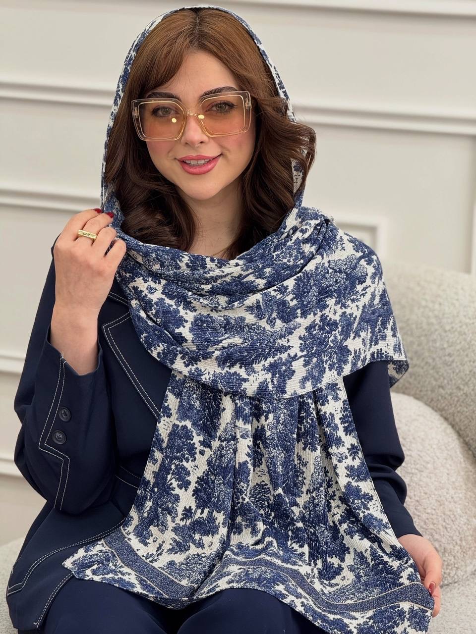 شال برشکا نخی لمه دار