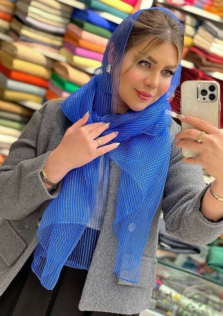 شال حریر ابریشم لمه دار