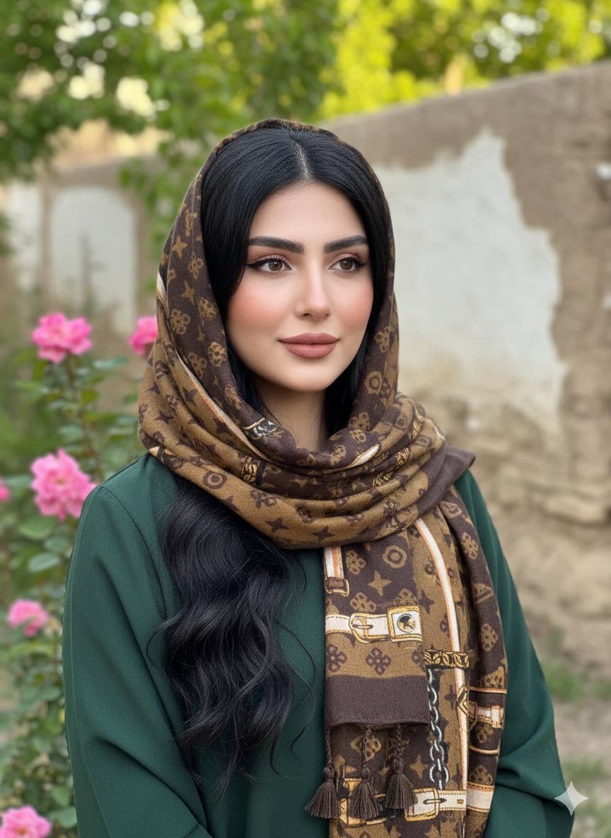 شال نخی سیا اسکارف