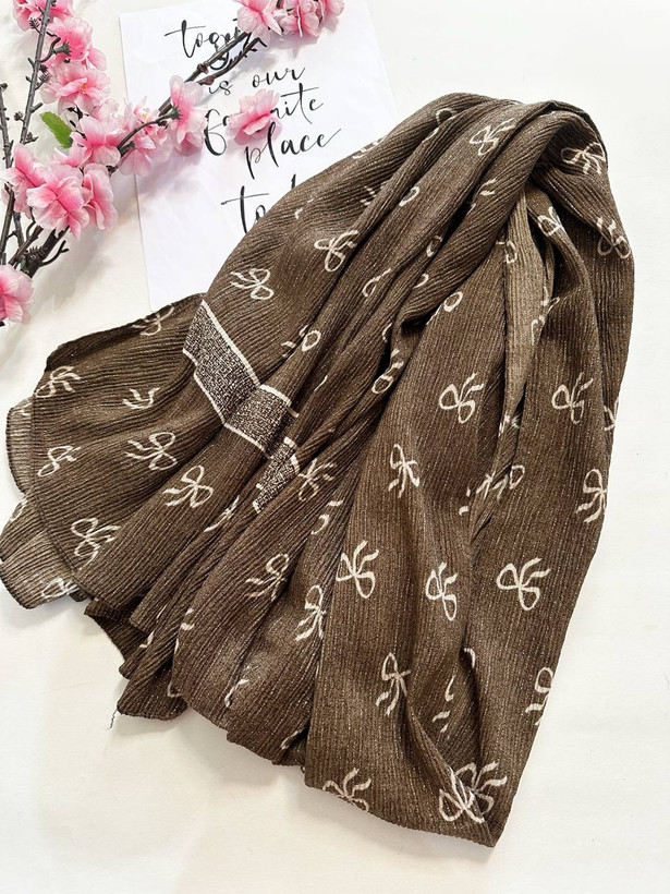 شال طرحدار برشکا نخی لمه دار