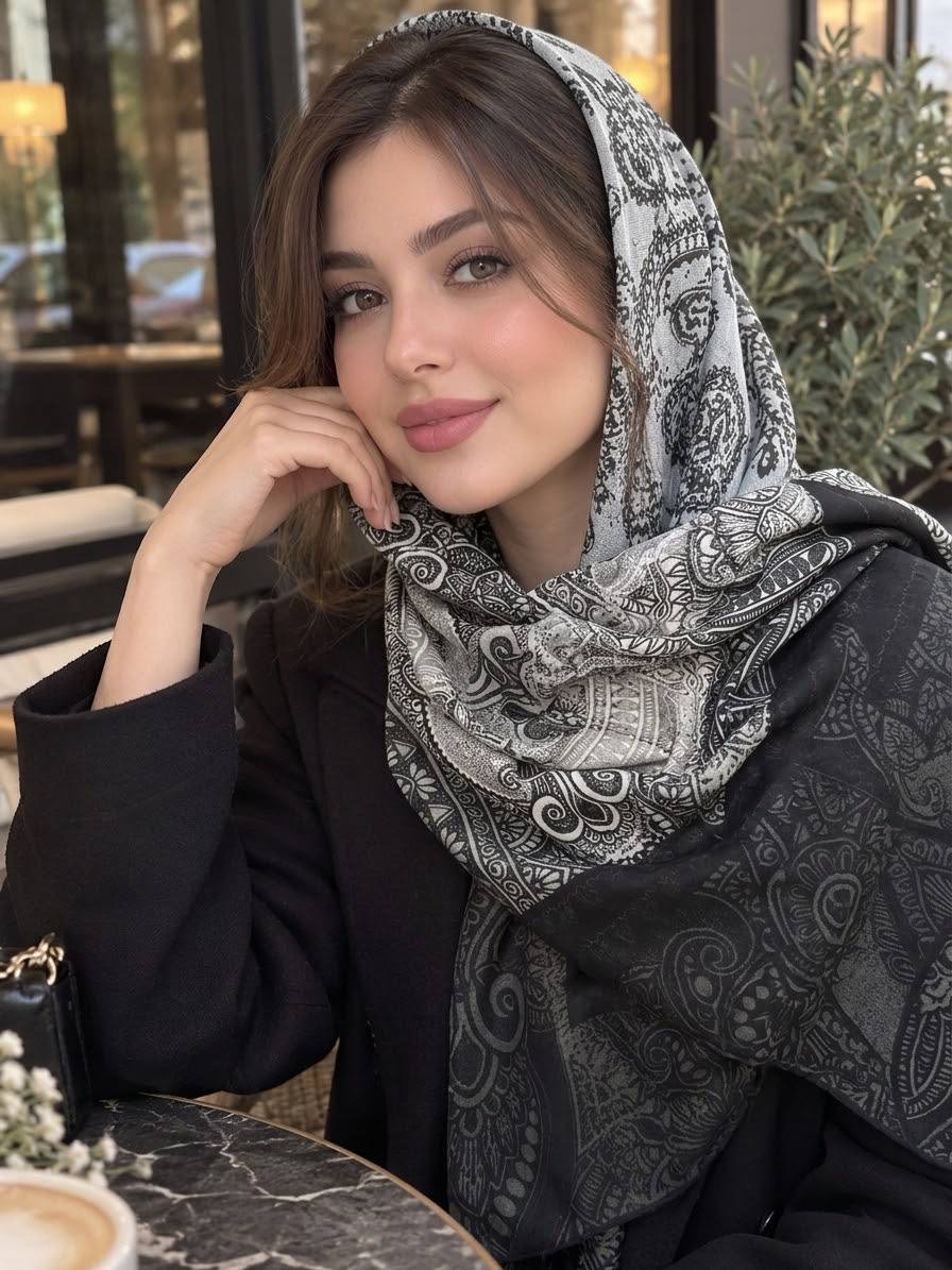 روسری نخی پاییزه