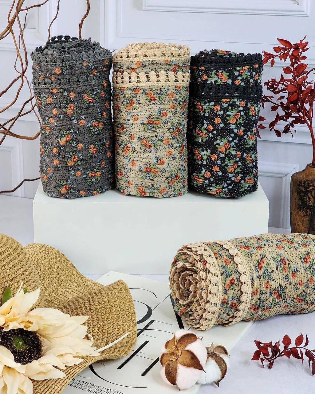 شال گلدار برشکا نخی دور عدسی